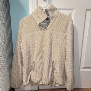 Cream Quilted Pullover Jacket